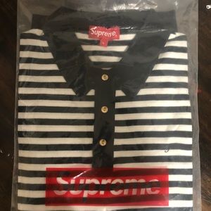 Supreme Striped Knit Polo
